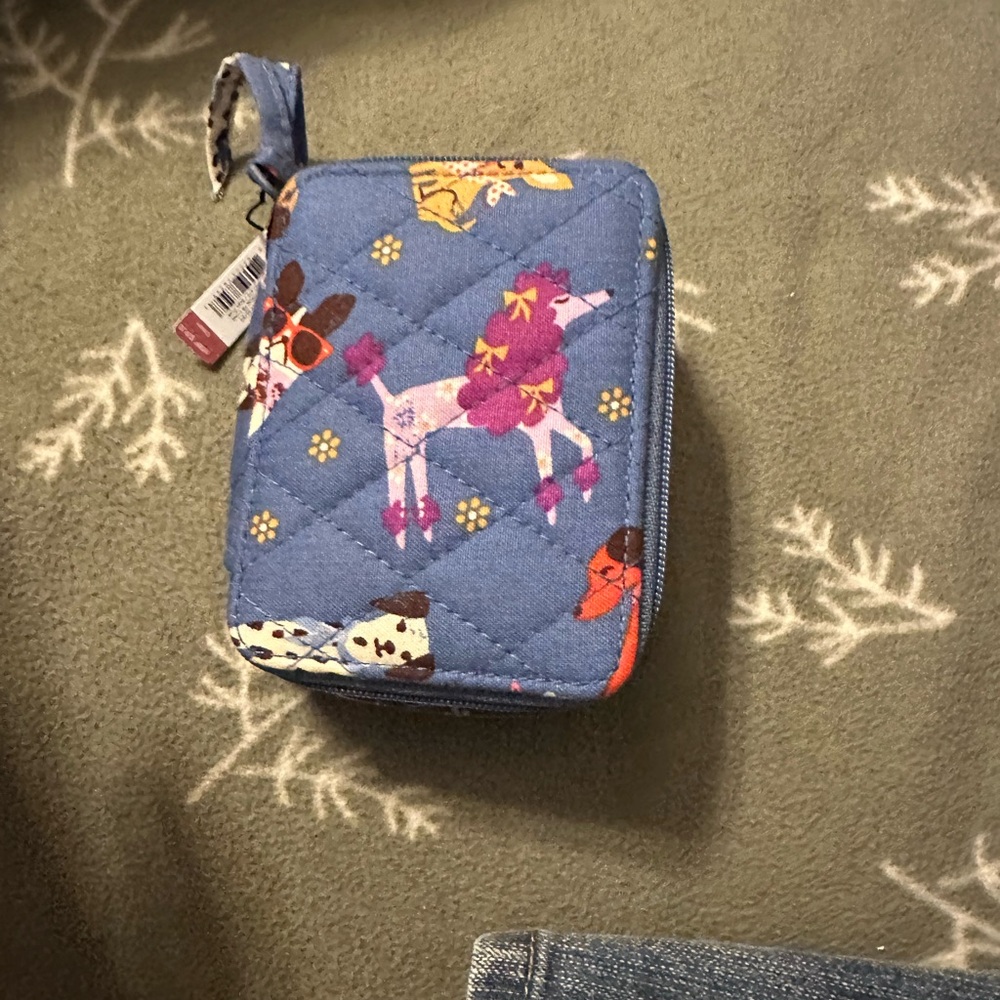 Vera Bradley Blue Animal Print Pouch